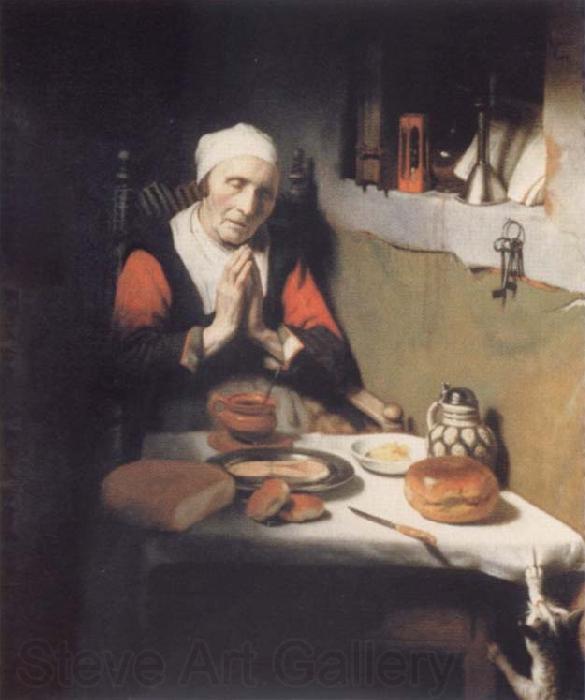 MAES, Nicolaes Old praying woman Norge oil painting art